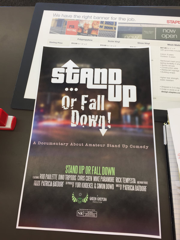 The official film poster for STAND UP OR FALL DOWN